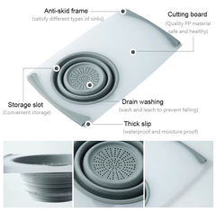 Cutting Board with built in colander
